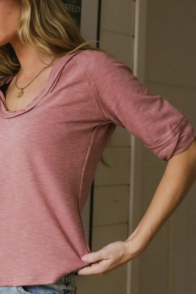 Bohme Tops Lena TShirt In Rose Rose 8211 Women Bohme Tops Lena TShirt In Rose Rose 8211 Women