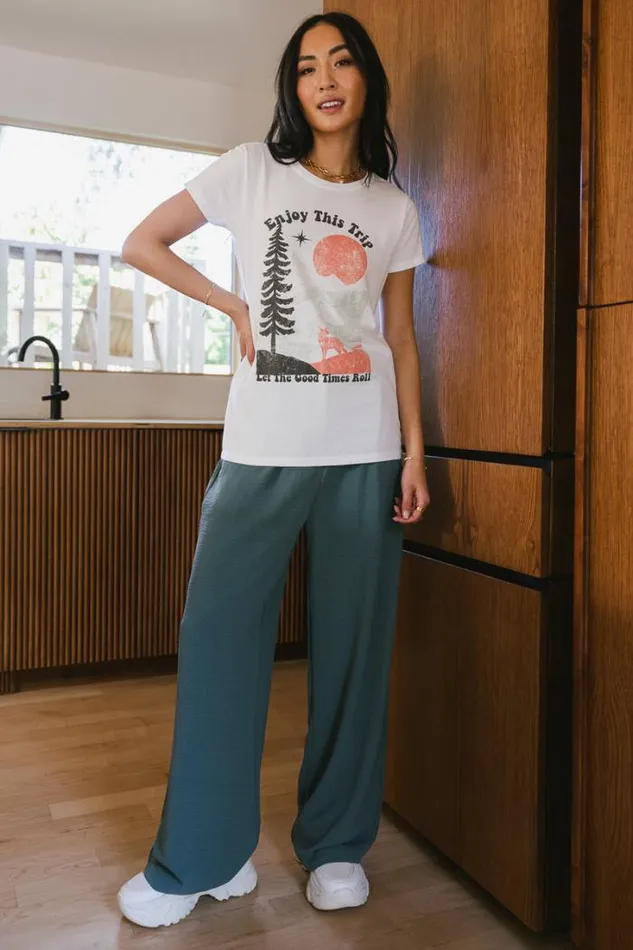 Bohme Tops Let The Good Times Roll Graphic Tee 8211 FINAL SALE White 8211 Women Bohme Tops Let The Good Times Roll Graphic Tee 8211 FINAL SALE White 8211 Women