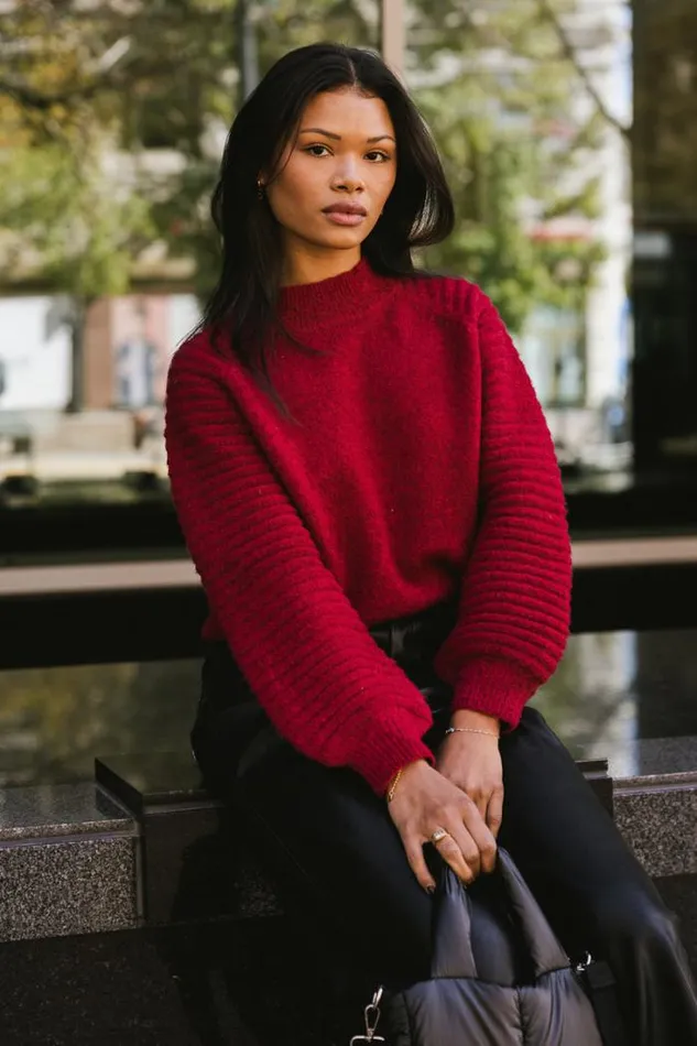 Bohme Tops Lloyd Cozy Sweater In Red Red 8211 Women