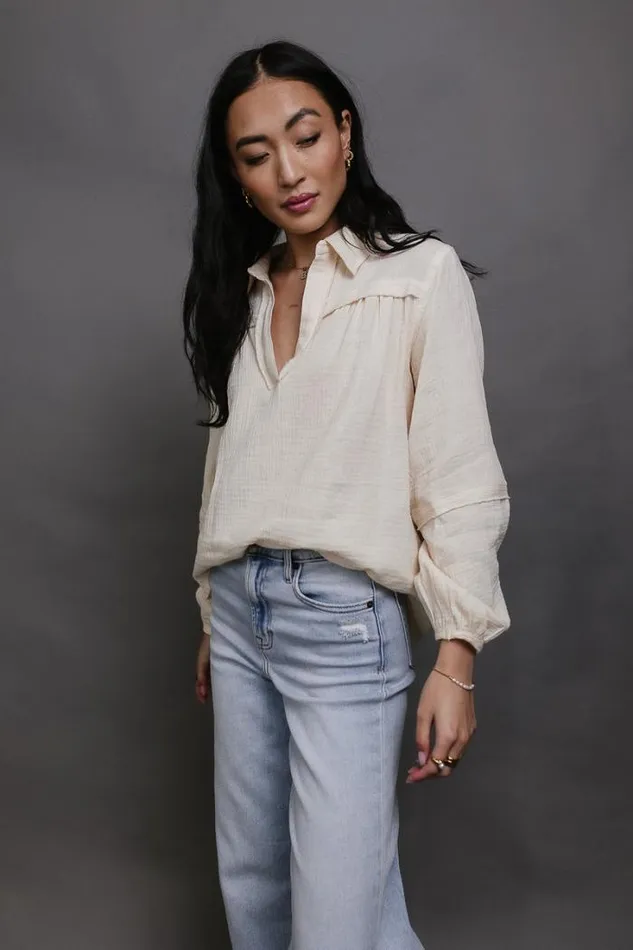 Bohme Tops Mattie Textured Top Cream 8211 Women Bohme Tops Mattie Textured Top Cream 8211 Women