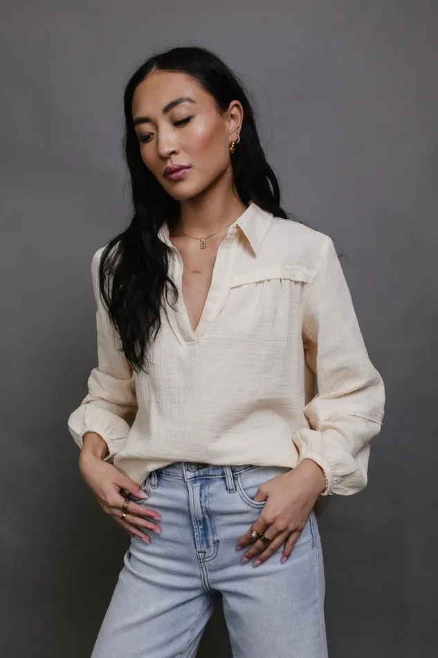 Bohme Tops Mattie Textured Top Cream 8211 Women Bohme Tops Mattie Textured Top Cream 8211 Women