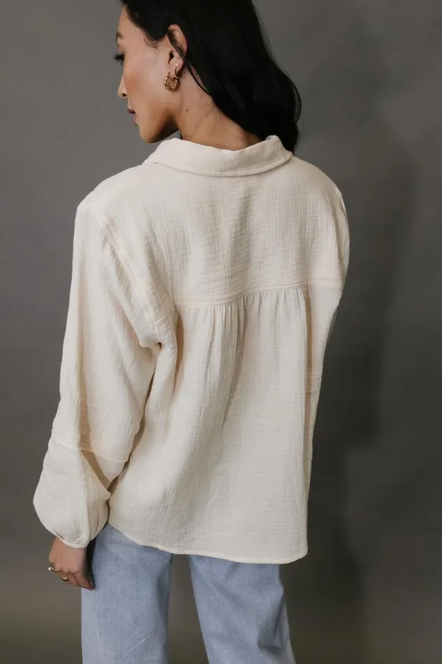 Bohme Tops Mattie Textured Top Cream 8211 Women Bohme Tops Mattie Textured Top Cream 8211 Women