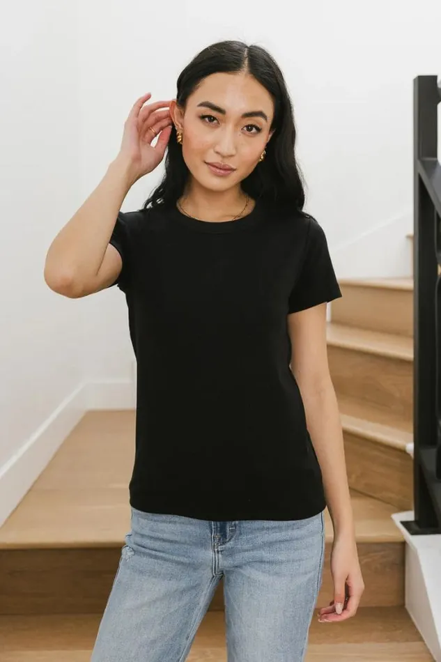 Bohme Tops Mckenna TShirt In Black Black 8211 Women Bohme Tops Mckenna TShirt In Black Black 8211 Women