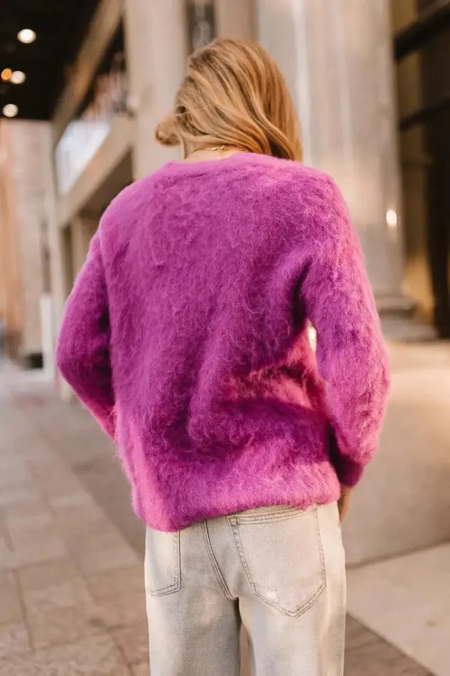Bohme Tops Miller Fuzzy Sweater In Fuchsia Fuchsia 8211 Women Bohme Tops Miller Fuzzy Sweater In Fuchsia Fuchsia 8211 Women