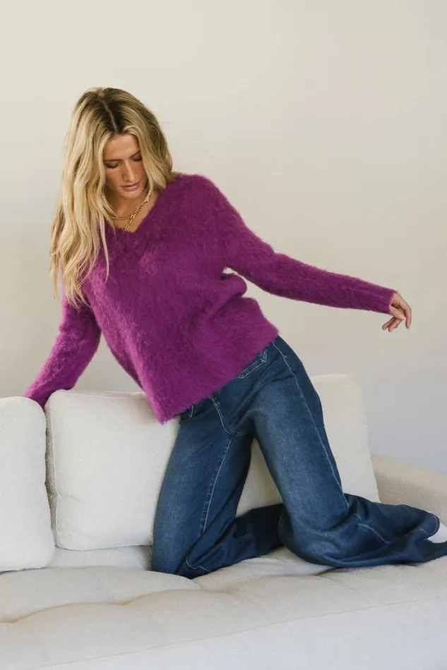 Bohme Tops Miller Fuzzy Sweater In Fuchsia Fuchsia 8211 Women Bohme Tops Miller Fuzzy Sweater In Fuchsia Fuchsia 8211 Women