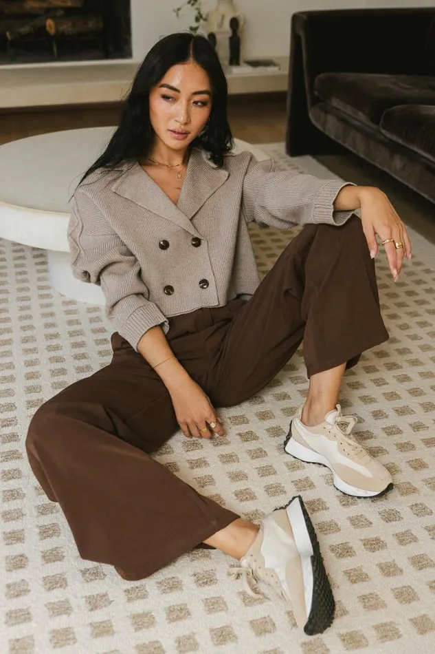 Bohme Tops Millie Cropped Cardigan 8211 FINAL SALE Grey 8211 Women