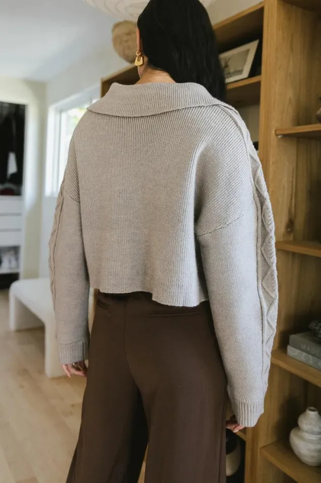 Bohme Tops Millie Cropped Cardigan 8211 FINAL SALE Grey 8211 Women Bohme Tops Millie Cropped Cardigan 8211 FINAL SALE Grey 8211 Women