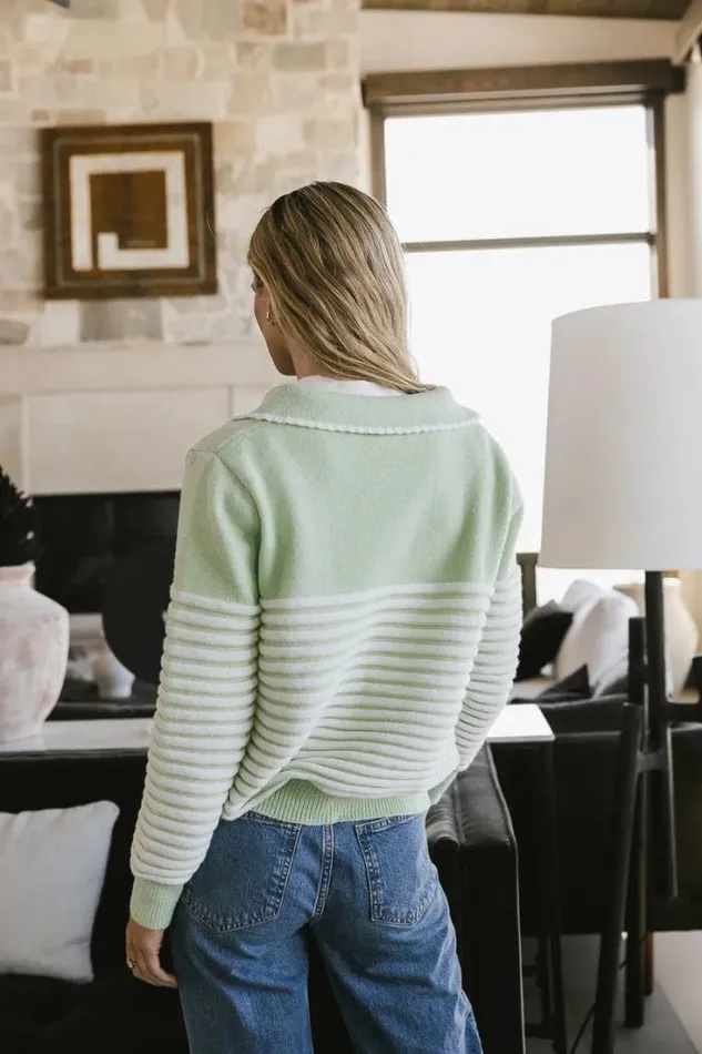 Bohme Tops Nathaniel Collared Sweater In Sage Sage 8211 Women Bohme Tops Nathaniel Collared Sweater In Sage Sage 8211 Women