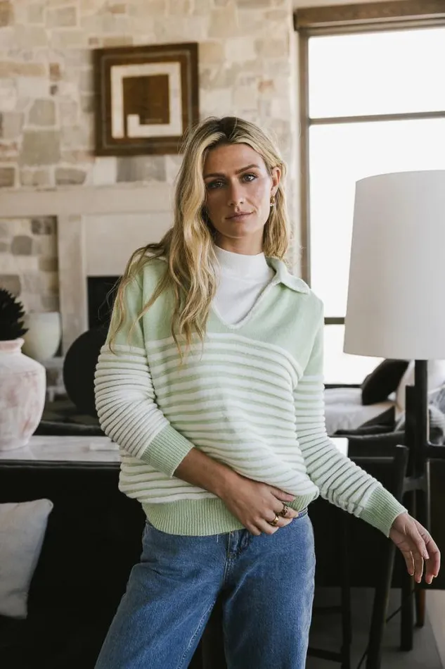 Bohme Tops Nathaniel Collared Sweater In Sage Sage 8211 Women Bohme Tops Nathaniel Collared Sweater In Sage Sage 8211 Women