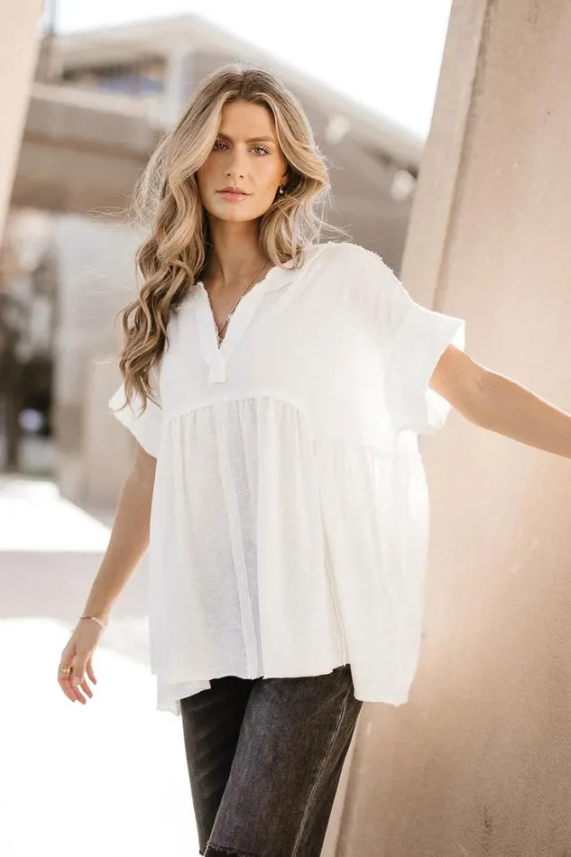 Bohme Tops Niki Exposed Seam Top In White White 8211 Women