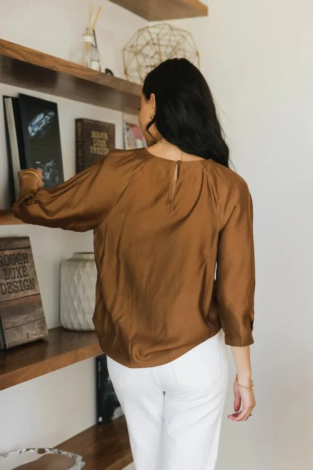 Bohme Tops Oaklynn Blouse Brown 8211 Women Bohme Tops Oaklynn Blouse Brown 8211 Women