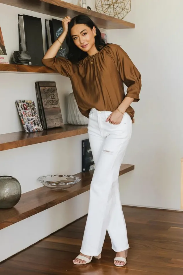 Bohme Tops Oaklynn Blouse Brown 8211 Women Bohme Tops Oaklynn Blouse Brown 8211 Women