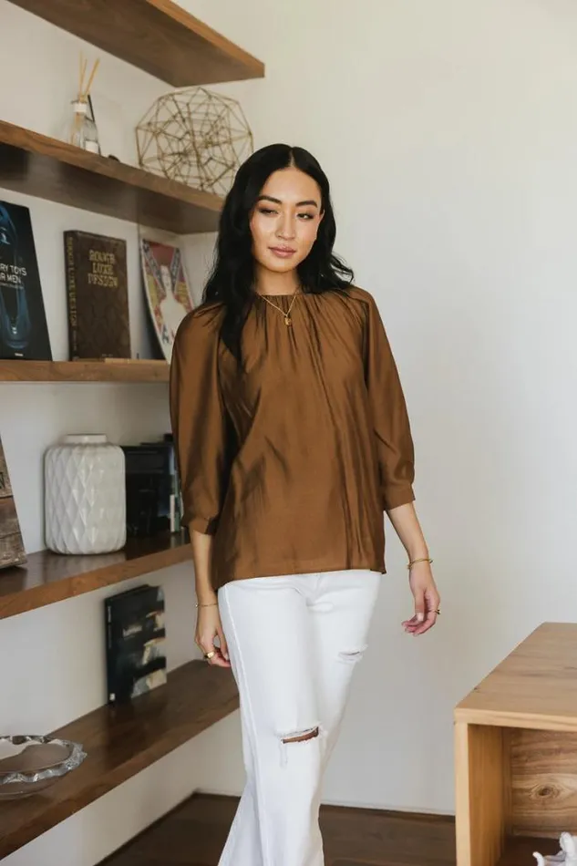 Bohme Tops Oaklynn Blouse Brown 8211 Women Bohme Tops Oaklynn Blouse Brown 8211 Women