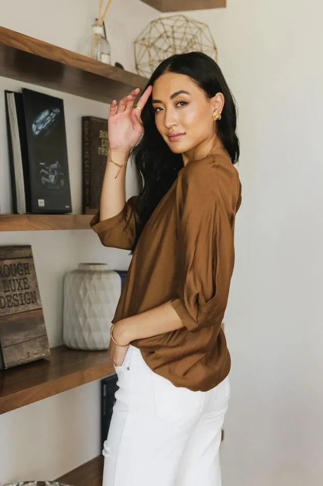 Bohme Tops Oaklynn Blouse Brown 8211 Women Bohme Tops Oaklynn Blouse Brown 8211 Women
