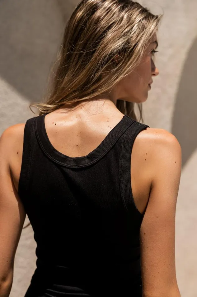 Bohme Tops Penny Ribbed Tank In Black Black 8211 Women Bohme Tops Penny Ribbed Tank In Black Black 8211 Women