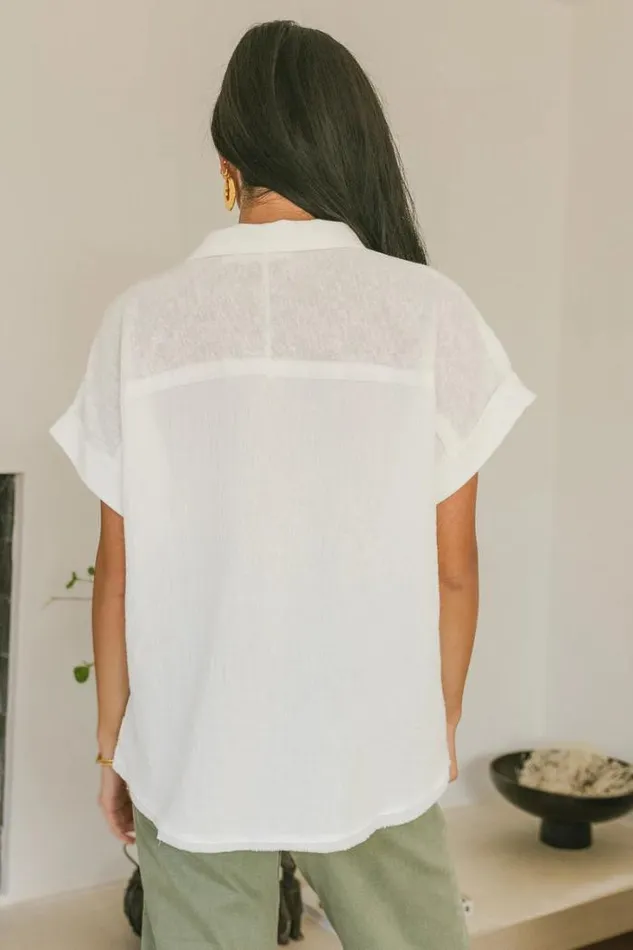 Bohme Tops Raven Button Up Top In White White 8211 Women Bohme Tops Raven Button Up Top In White White 8211 Women
