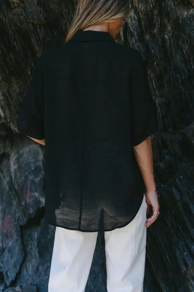 Bohme Tops Rhonda Button Up In Black Black 8211 Women Bohme Tops Rhonda Button Up In Black Black 8211 Women