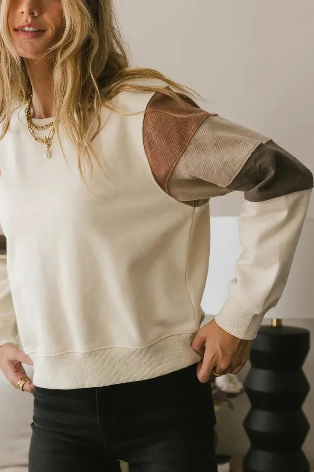Bohme Tops Ronnie Colorblock Sweatshirt In Cream Cream 8211 Women Bohme Tops Ronnie Colorblock Sweatshirt In Cream Cream 8211 Women