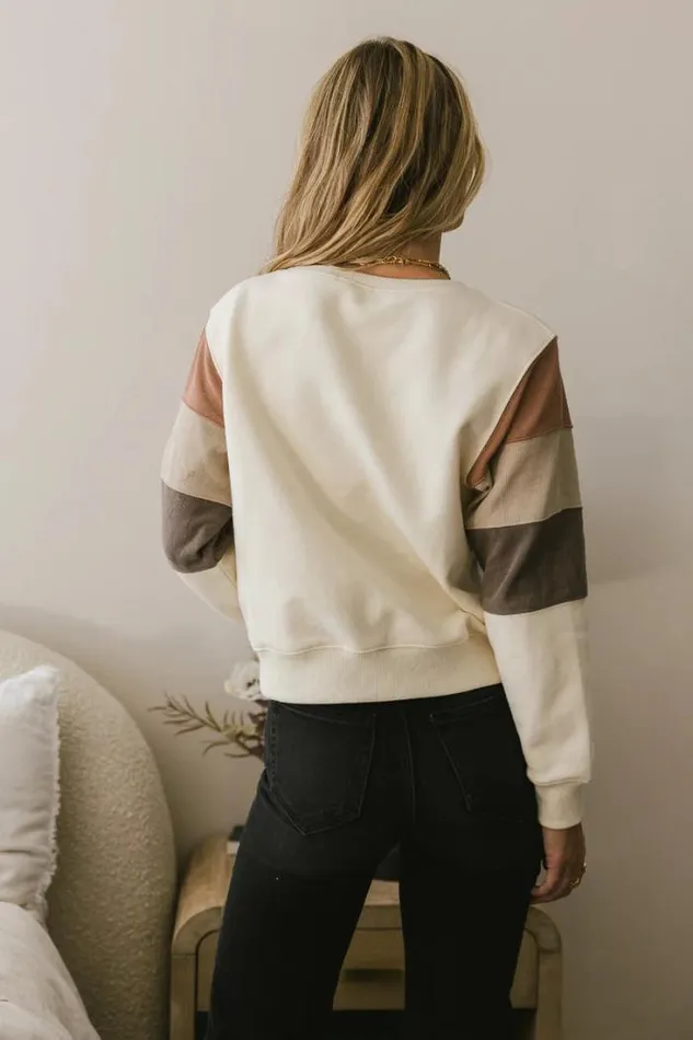 Bohme Tops Ronnie Colorblock Sweatshirt In Cream Cream 8211 Women Bohme Tops Ronnie Colorblock Sweatshirt In Cream Cream 8211 Women
