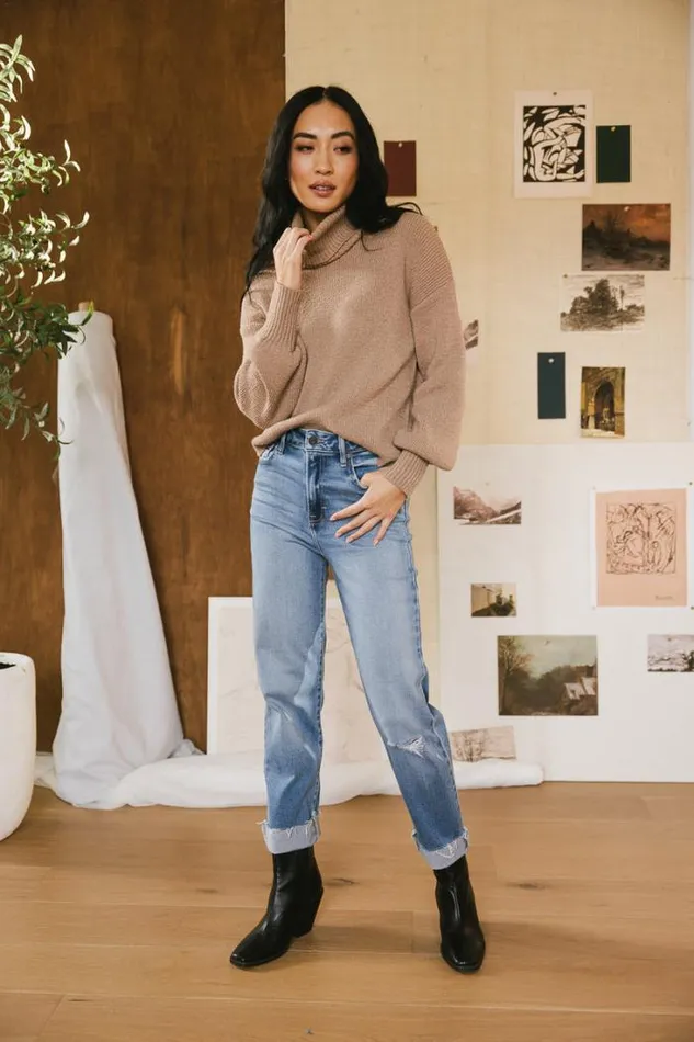 Bohme Tops Shea Turtleneck Sweater In Brown Brown 8211 Women Bohme Tops Shea Turtleneck Sweater In Brown Brown 8211 Women