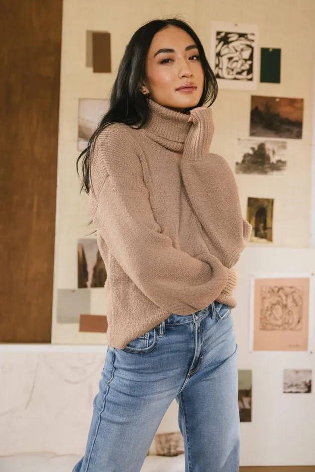 Bohme Tops Shea Turtleneck Sweater In Brown Brown 8211 Women Bohme Tops Shea Turtleneck Sweater In Brown Brown 8211 Women