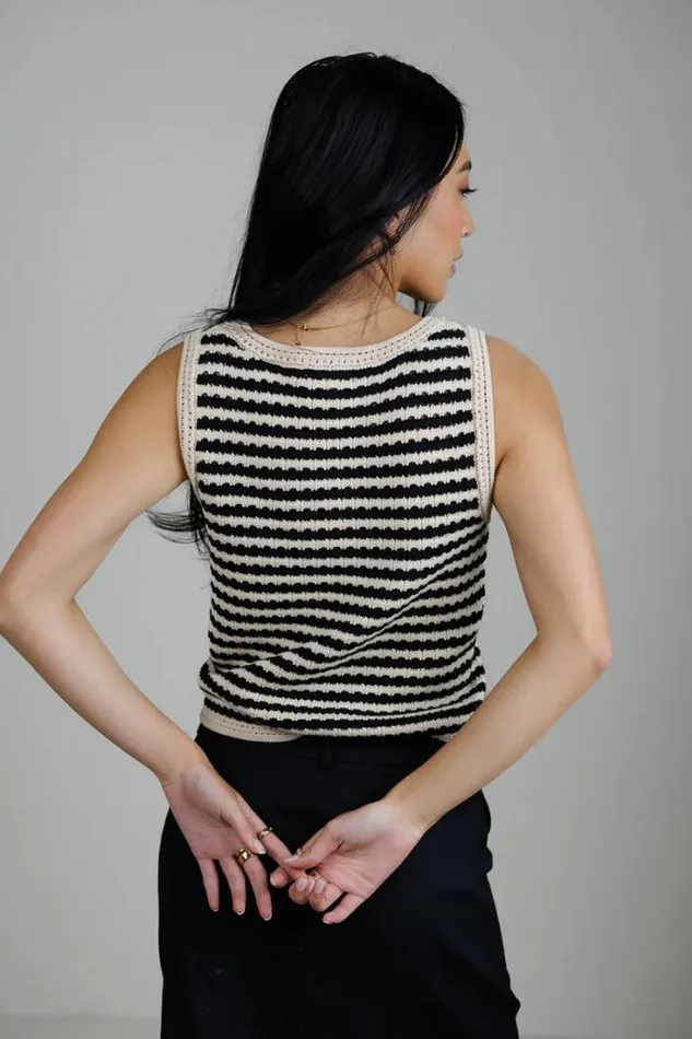 Bohme Tops Striped Crochet Tank In Black Black 8211 Women Bohme Tops Striped Crochet Tank In Black Black 8211 Women