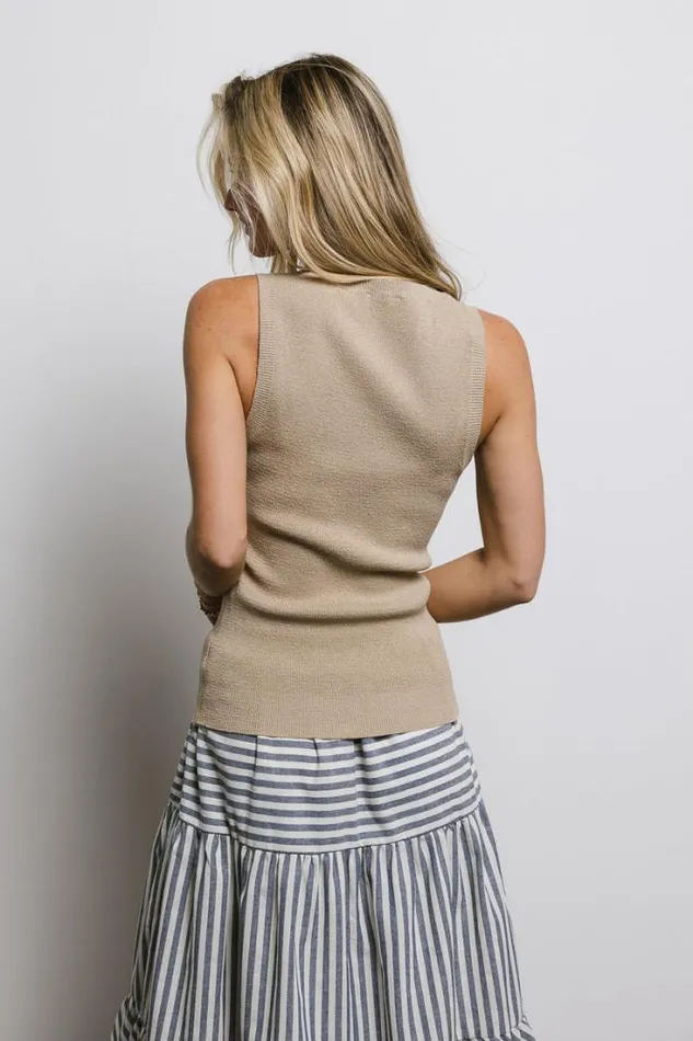Bohme Tops Textured Sweater Tank In Taupe Taupe 8211 Women Bohme Tops Textured Sweater Tank In Taupe Taupe 8211 Women