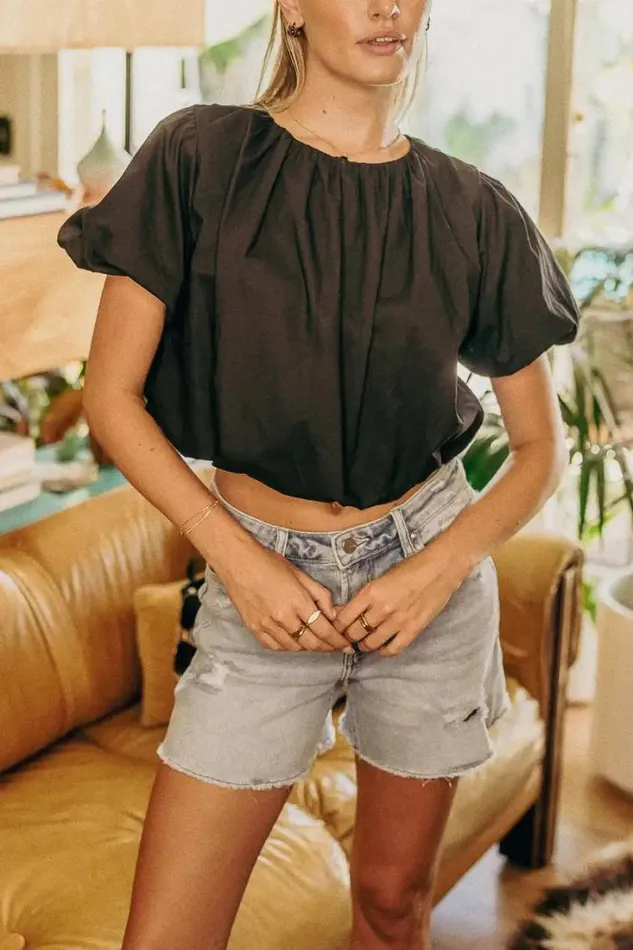 Bohme Tops Tori Crop Top In Black Black 8211 Women Bohme Tops Tori Crop Top In Black Black 8211 Women