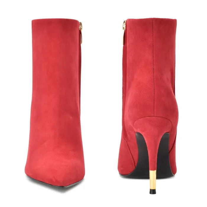 Bolana Dress Booties Red Suede Women Nine West Boots and Booties Bolana Dress Booties Red Suede Women Nine West Boots and Booties