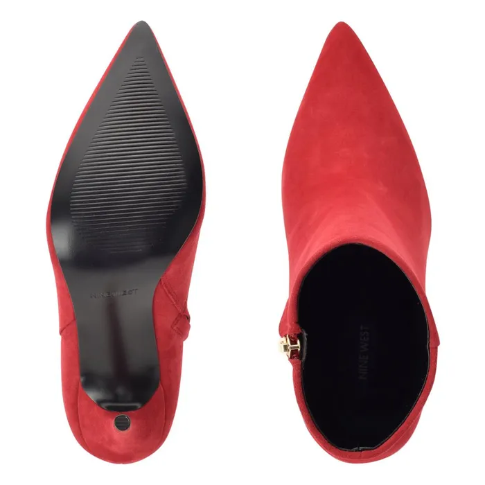 Bolana Dress Booties Red Suede Women Nine West Boots and Booties Bolana Dress Booties Red Suede Women Nine West Boots and Booties