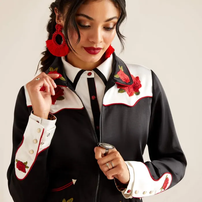 Bomber Rodeo Quincy Jacket Black Women Ariat Jackets and Vests Bomber Rodeo Quincy Jacket Black Women Ariat Jackets and Vests