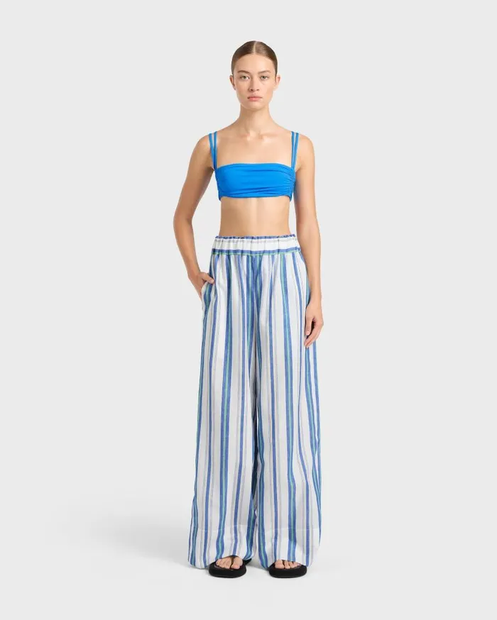 BONDI BORN Pants and Shorts Arezzo Wide Leg Pant 8211 Lapis 8211 Women