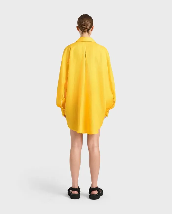 BONDI BORN Shirts and Tops Delphi Oversize Shirt Dress 8211 Daffodil 8211 Women