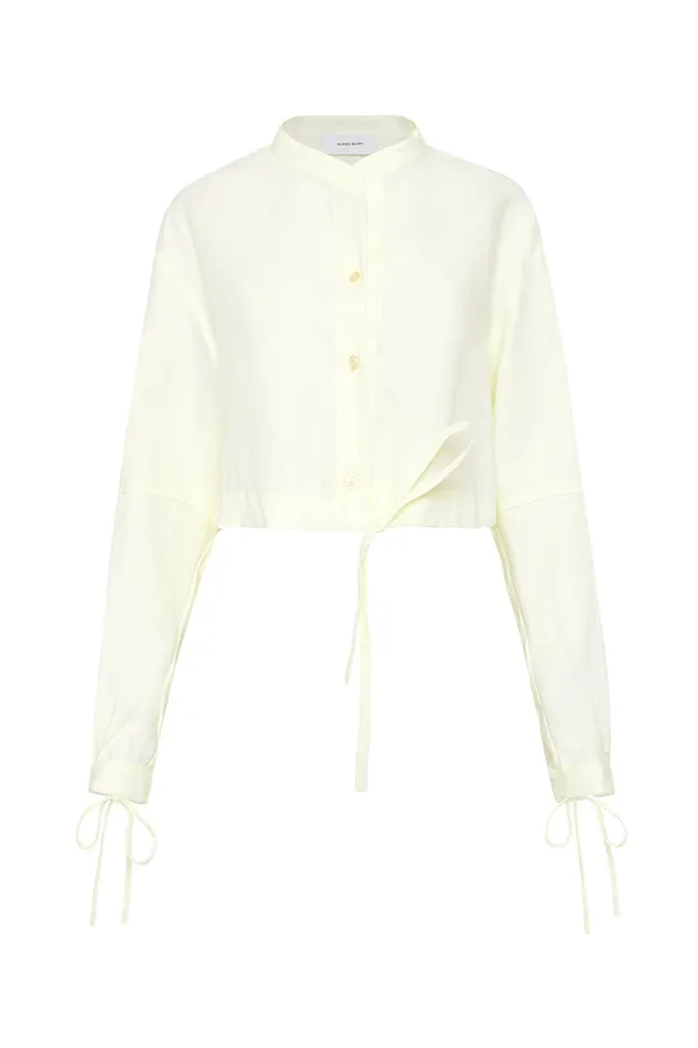 BONDI BORN Shirts and Tops Delphi Tie Shirt 8211 Porcelain 8211 Women