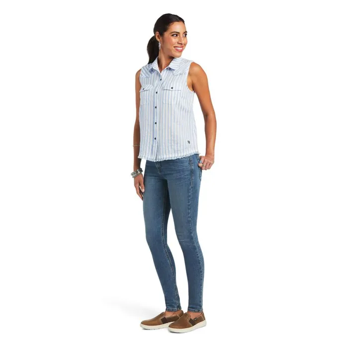 Boom Boom Shirt Blue Stripe Women Ariat TShirts and Tops Boom Boom Shirt Blue Stripe Women Ariat TShirts and Tops