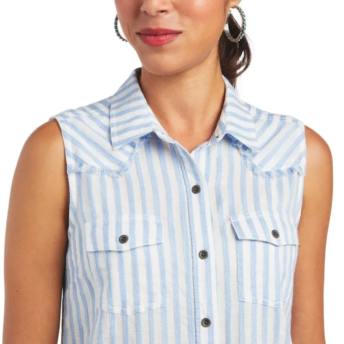 Boom Boom Shirt Blue Stripe Women Ariat TShirts and Tops Boom Boom Shirt Blue Stripe Women Ariat TShirts and Tops