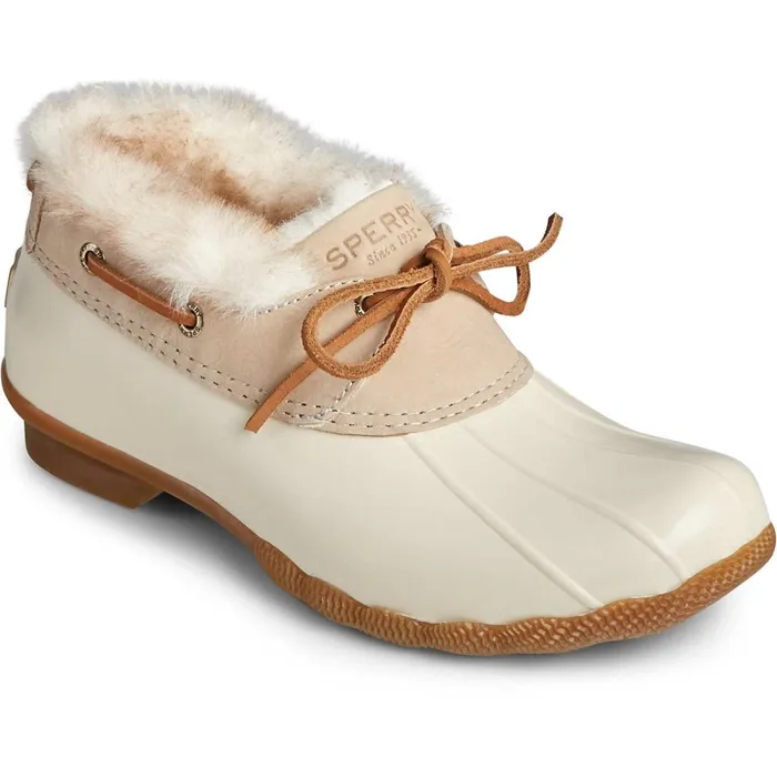 Boots Women Sperry Saltwater 1Eye Cozy Duck Boot Ivory