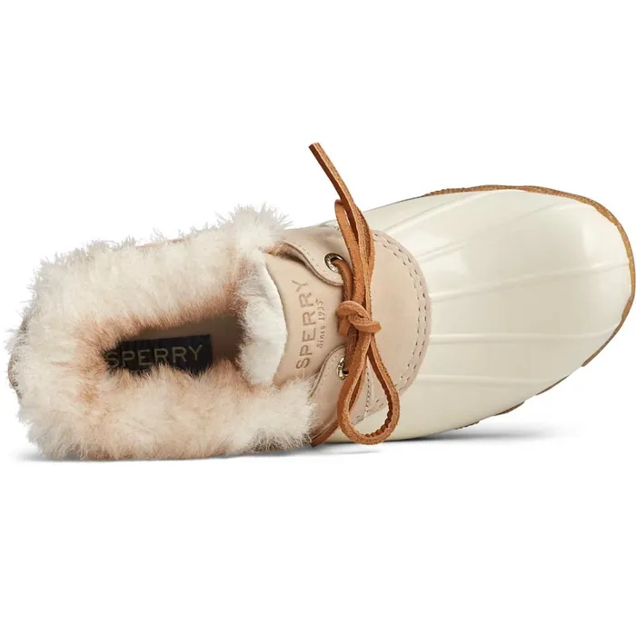 Boots Women Sperry Saltwater 1Eye Cozy Duck Boot Ivory