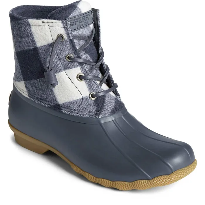 Boots Women Sperry Saltwater Buffalo Check Duck Boot Navy Boots Women Sperry Saltwater Buffalo Check Duck Boot Navy