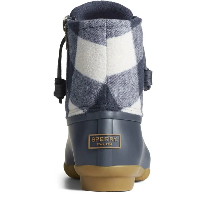 Boots Women Sperry Saltwater Buffalo Check Duck Boot Navy Boots Women Sperry Saltwater Buffalo Check Duck Boot Navy