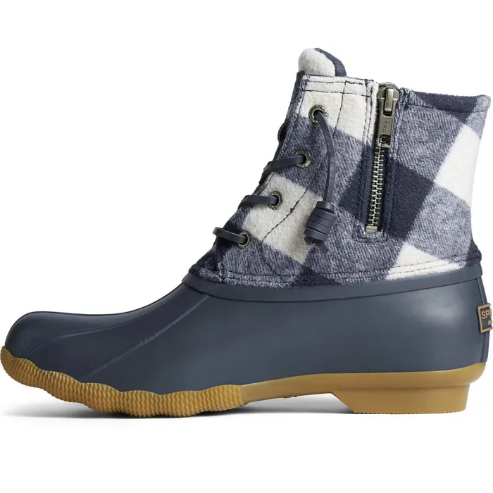 Boots Women Sperry Saltwater Buffalo Check Duck Boot Navy Boots Women Sperry Saltwater Buffalo Check Duck Boot Navy