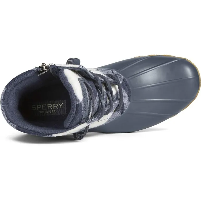 Boots Women Sperry Saltwater Buffalo Check Duck Boot Navy Boots Women Sperry Saltwater Buffalo Check Duck Boot Navy