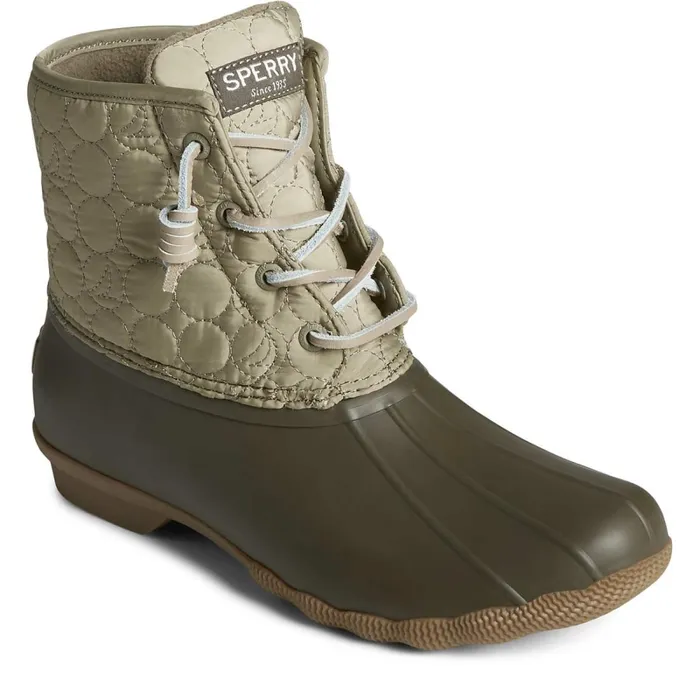 Boots Women Sperry Saltwater Circle Nylon Duck Boot Olive Boots Women Sperry Saltwater Circle Nylon Duck Boot Olive