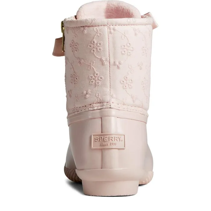 Boots Women Sperry Saltwater Eyelet Duck Boot Pink Boots Women Sperry Saltwater Eyelet Duck Boot Pink