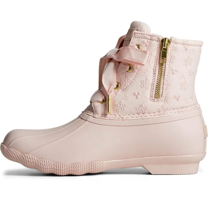 Boots Women Sperry Saltwater Eyelet Duck Boot Pink Boots Women Sperry Saltwater Eyelet Duck Boot Pink