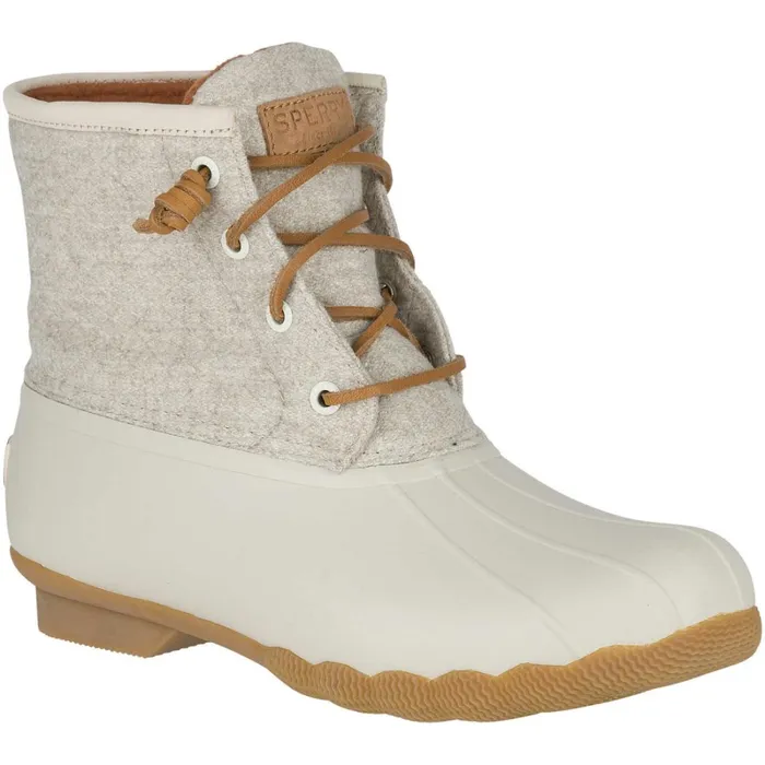 Boots Women Sperry Saltwater Wool Embossed Thinsulate Duck Boot Oat