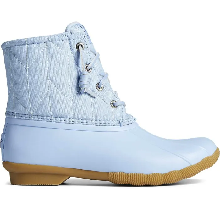 Boots Women Sperry SeaCycled Saltwater Nylon Duck Boot Light Blue