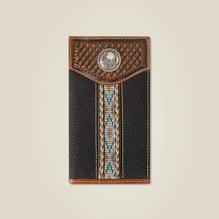 Braided Trim Rodeo Wallet Brown Men Ariat Bags and Wallets