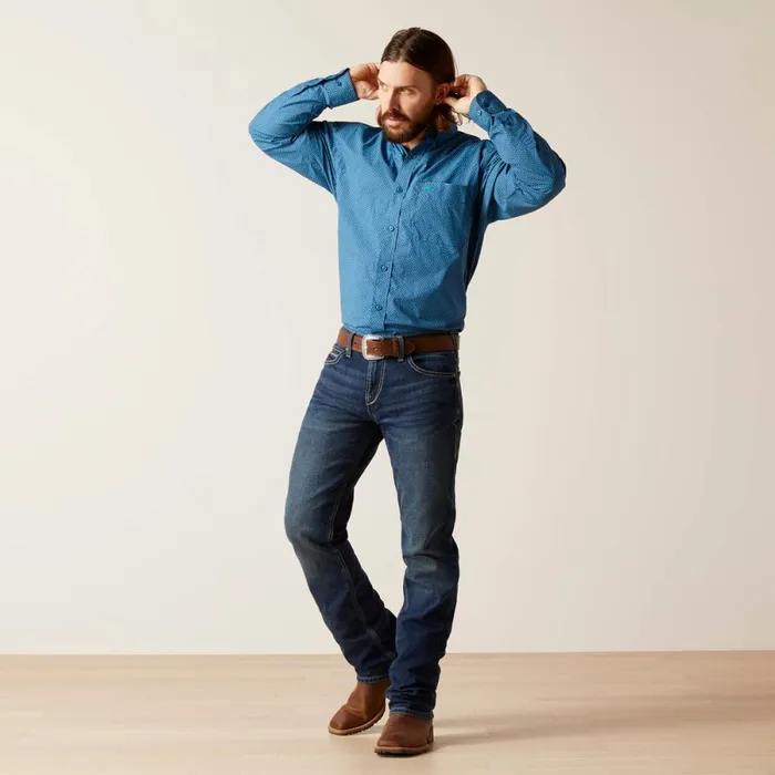 Braxton Classic Fit Shirt Spellbound Teal Men Ariat Button Down Shirts Braxton Classic Fit Shirt Spellbound Teal Men Ariat Button Down Shirts