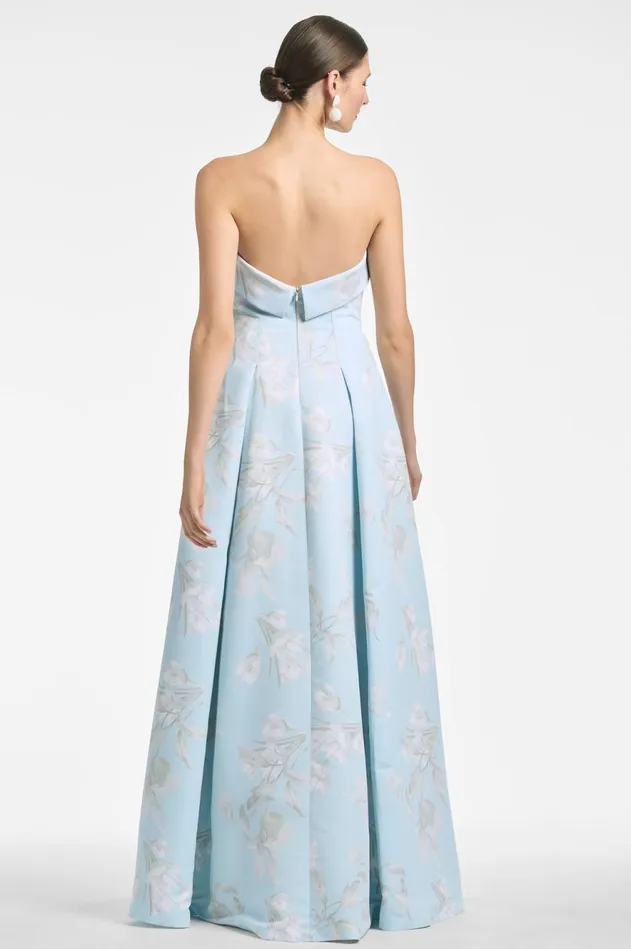 Brielle Gown 8211 Sky Venetia Petals Women Sachin and Babi Evening